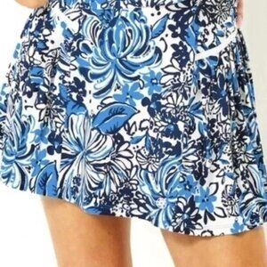 Lilly Pulitzer Skort Bacio UPF 50+ Low Tide Navy Pandarama Size Large NWT $118